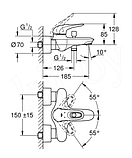 Набор смесителей с душевым гарнитуром Grohe Eurostyle 124416, фото 3