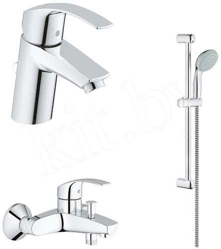 Набор смесителей с душевым гарнитуром Grohe Eurosmart 124446