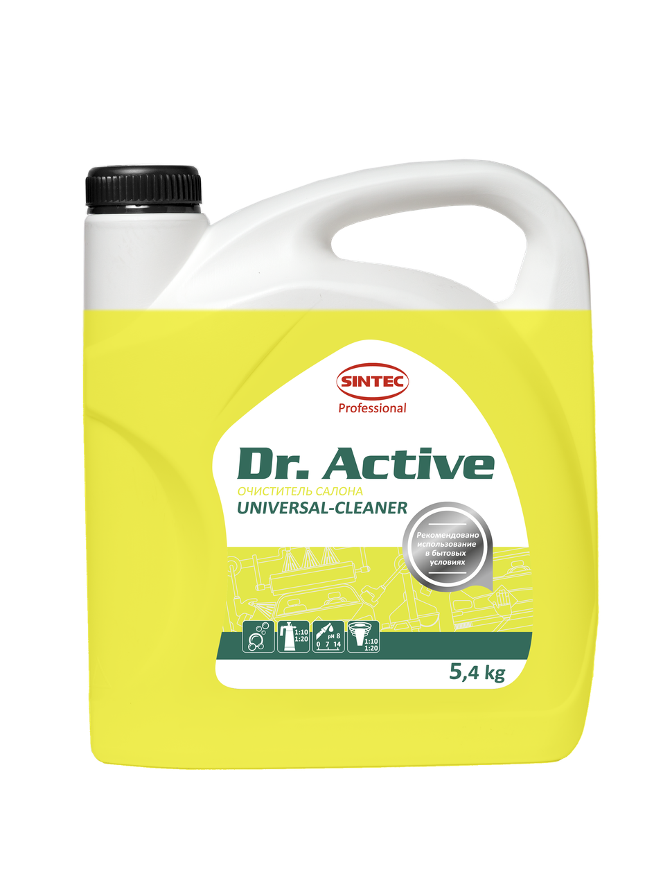Очиститель салона универсальный 50-100 г/л воды, Sintec Dr. Active «Universal-cleaner» 5,4кг