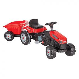 Педальная машина Pilsan Tractor трактор с прицепом Red/Красный (3-8 лет) 07316