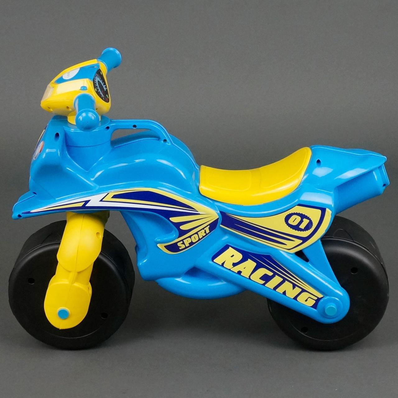 Беговел мотоцикл для детей Doloni Мотобайк Sport голубой 0139 - фото 5 - id-p152319363