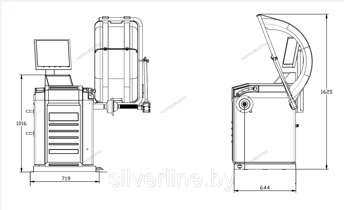 Cтанок балансировочный автомат с дисплеем NORDBERG 4523A - фото 2 - id-p152323456