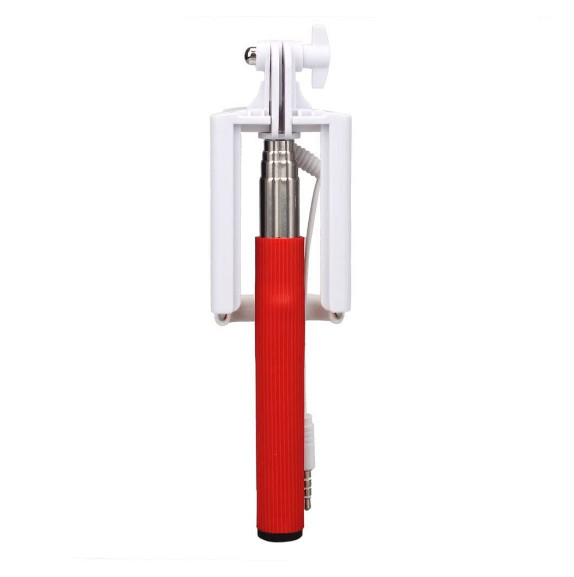 Монопод для селфи SELFIE STICK Cable Take Pole 3.5mm (red) - фото 3 - id-p152348691