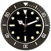 Часы настенные Командирские черные №2