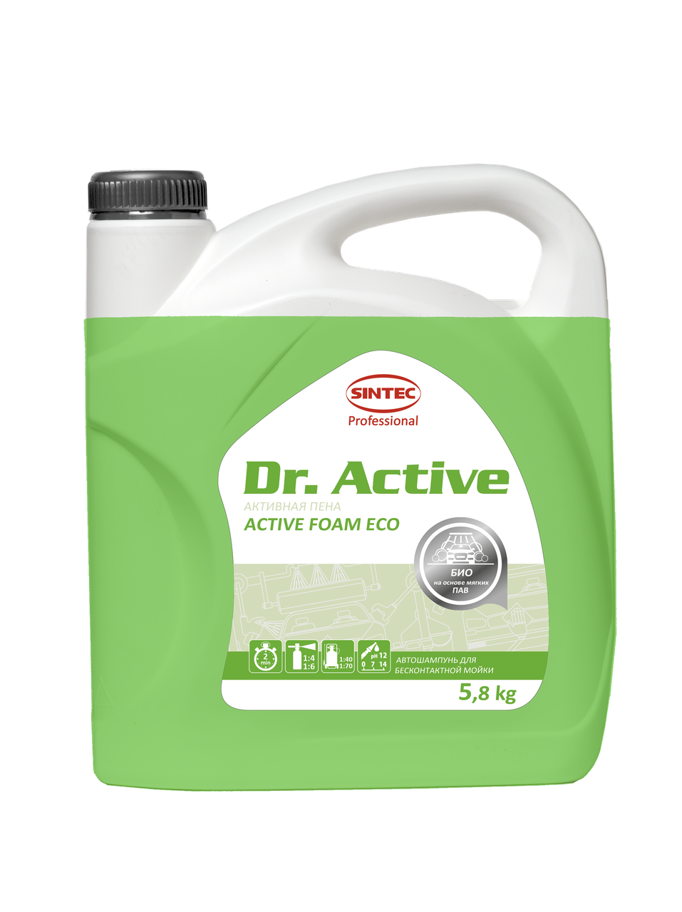 Активная пена, для бесконтактной мойки, Sintec Dr. Active «Active Foam Eco» 5,8кг - фото 1 - id-p152357831