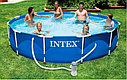 Каркасный бассейн Intex 56996 / 28212 366 х 76 см c фильтр насосом Metal Frame Pool Set, фото 2