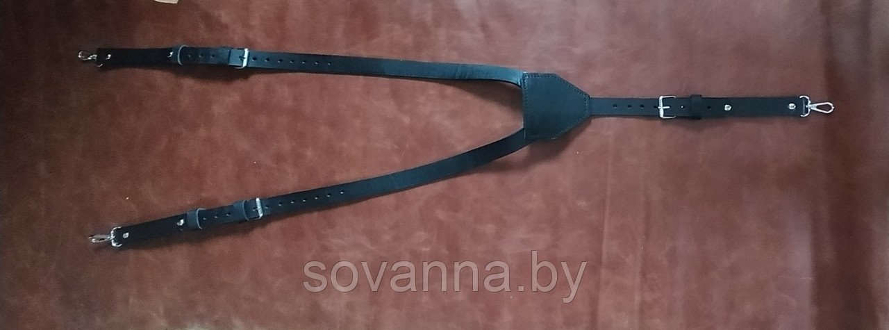 Подтяжки кожаные SOVANNA "Черные 2.5см" арт.РУ021 - фото 4 - id-p152397609