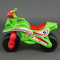 Беговел мотоцикл для детей Doloni Мотобайк Sport салатовый-красный 0139, фото 4