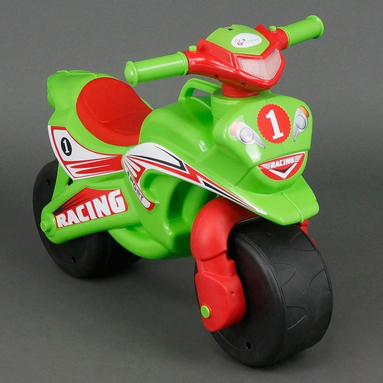 Беговел мотоцикл для детей Doloni Мотобайк Sport салатовый-красный 0139 - фото 5 - id-p152438292