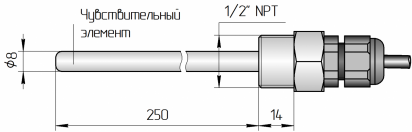 Датчик температуры погружной ST01-8V250S-NTC30K-ST - фото 2 - id-p152445660