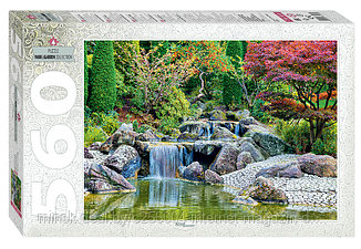Пазл 560. Каскадный водопад в японском саду