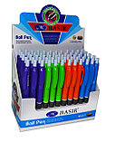 Автоматическая шариковая ручка: цветной корпус, резиновый держатель, цв. чернил - синий, фото 5