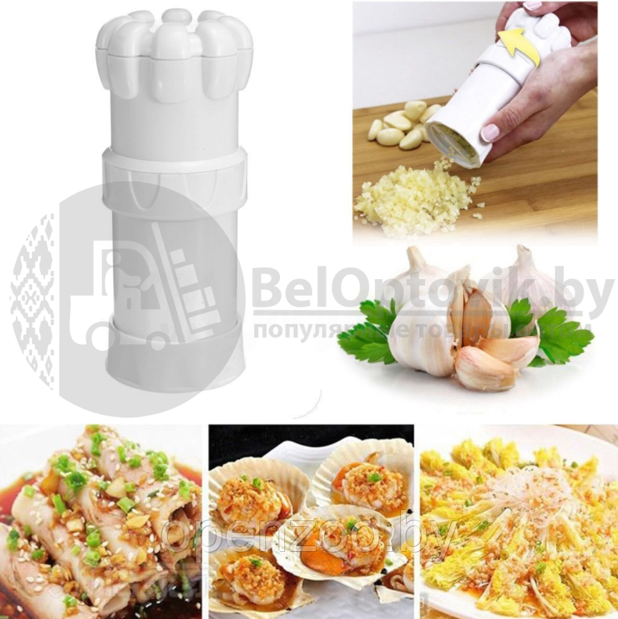 Мельница для чеснока Garlic master/чесночный ручной пресссиликоновый рулон для чистки - фото 4 - id-p152476422
