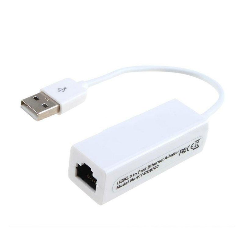 Адаптер - переходник USB2.0 - RJ45 (LAN) до 100 Мбит/с, белый 555062