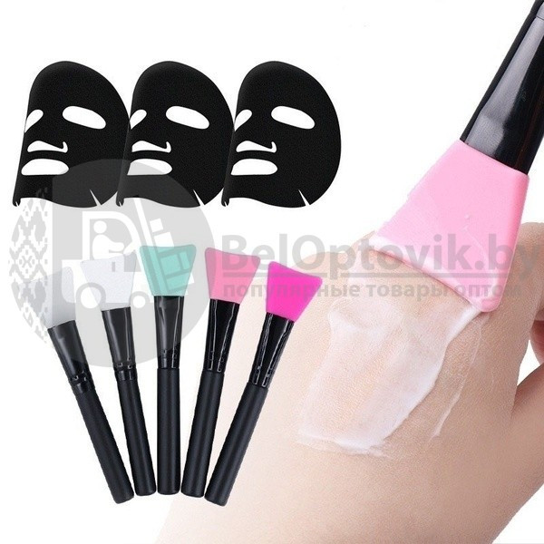Силиконовая кисть для нанесения масок Silica Gel Mask Brush Розовый цвет - фото 2 - id-p120483060