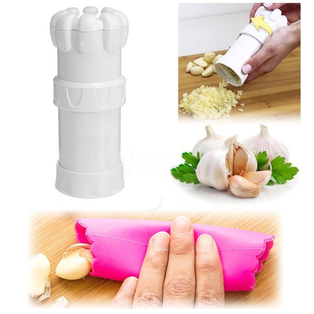 Мельница для чеснока Garlic master/чесночный ручной пресс+силиконовый рулон для чистки