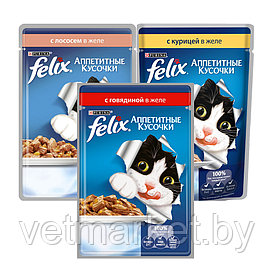 FELIX, консервированный корм для кошек в ассортименте, 85 гр