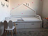 Кровать с бортиком "Катания" с ящиками (80х160, 80х180, 90х200 см) Массив ольхи, фото 2