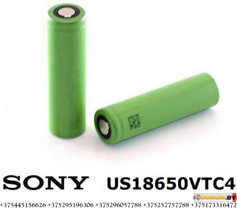 Аккумулятор li-ion Sony US18650VTC4 (2000mAh, 30А) - фото 3 - id-p147750652