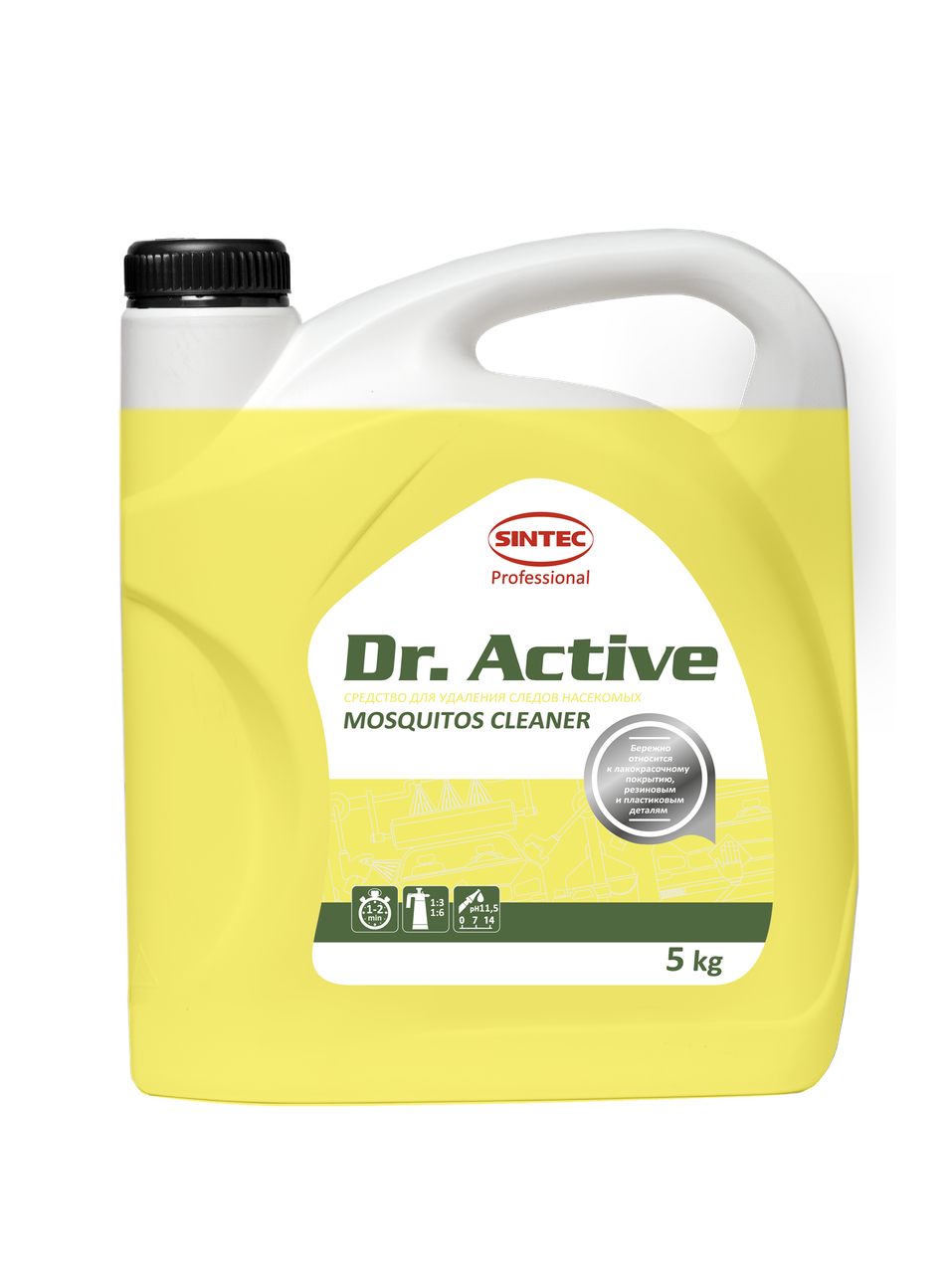 Очиститель следов насекомых, Концентрат, Sintec Dr. Active «Mosquitos Cleaner» 5кг