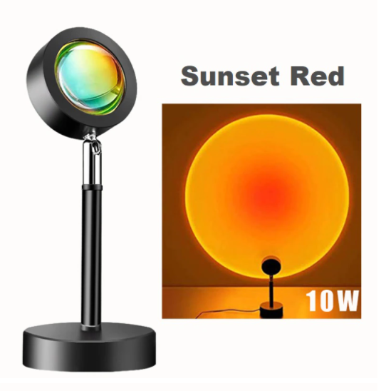 Светодиодный ночник-светильник Atmosphere Lamp Sunset Lamp KF9901. Цвет свечения: Красный закат