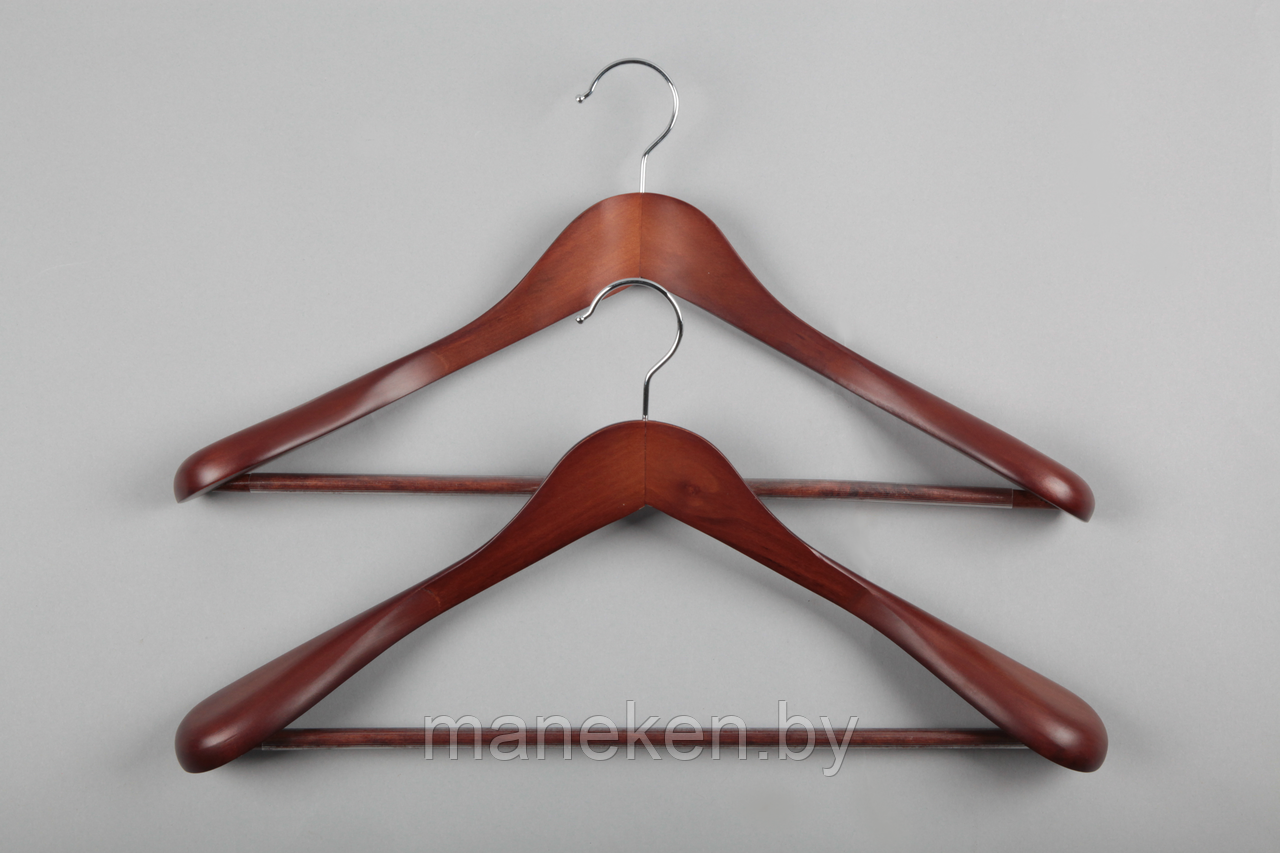 Вешалка-плечики для одежды деревянная C30-5D(красн) - фото 2 - id-p152516365