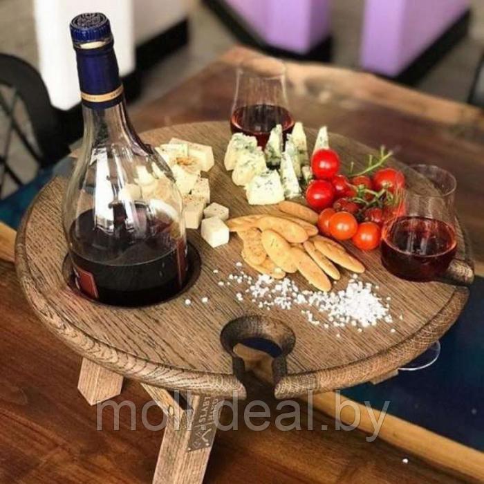 Винный столик, винница, столик для вина - складной "Темный Дуб"