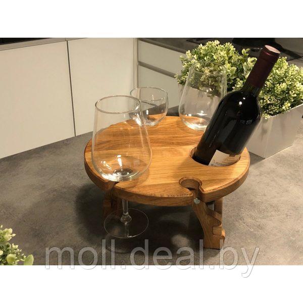 Винный столик, винница, столик для вина - складной "Темный Дуб" - фото 3 - id-p151714000