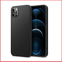 Чехол-накладка для Apple Iphone 12 / Iphone 12 pro (силикон) черный