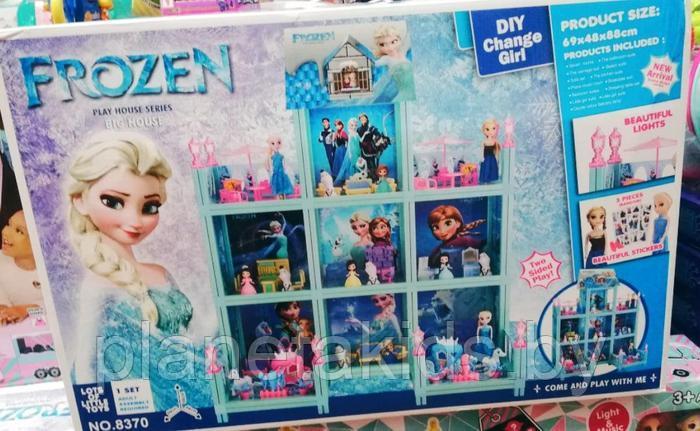 Детский игрушечный домик замок для кукол Холодное сердце Frozen арт. 8370, кукольный игровой дом принцесса - фото 2 - id-p152521088