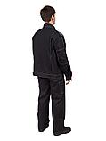 Костюм «Фаворит» (куртка+брюки) черно-серый с красным кантом, фото 2
