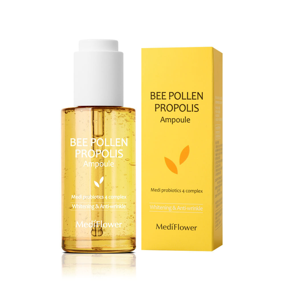 Витализирующая сыворотка с прополисом и пчелиной пыльцой (MEDIFLOWER) / Bee pollen Propolis Ampoule, 50мл - фото 1 - id-p152524048