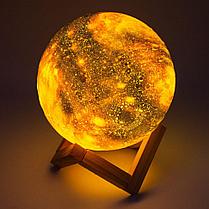 Лампа-ночник Галактика (планета), 18 см, с пультом, фото 3