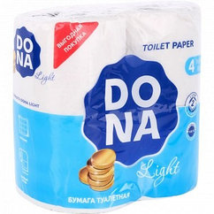Бумага туалетная «Dona» Light, двухслойная, 4 рулона