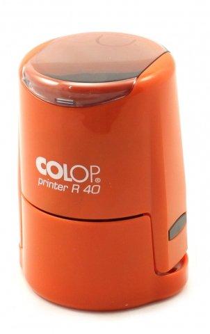 Автоматическая оснастка Colop R40 в боксе для клише печати &#248;40 мм, корпус оранжевый