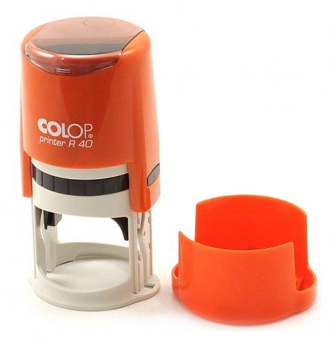 Автоматическая оснастка Colop R40 в боксе для клише печати &#248;40 мм, корпус оранжевый - фото 2 - id-p152526035