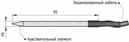 Датчик температуры для психрометра (сухой) ST01-6N95-RAO-ST-L30K - фото 2 - id-p152529080