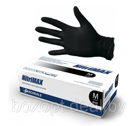 Перчатки нитриловые Nitrimax (черные), все размеры - фото 1 - id-p152529524