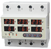 Реле контроля трехфазного тока и напряжения Omix D5-AV6-3-PS-K6