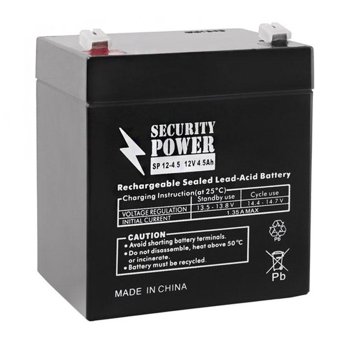 Аккумуляторная батарея (АКБ) марки Security Power SP 12-4.5 12V 4.5Ah (США) - фото 1 - id-p152546236