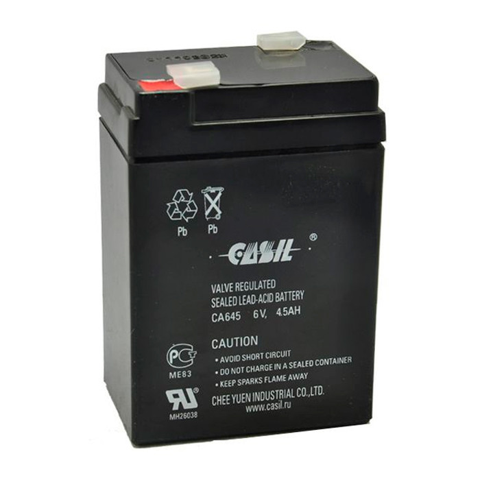 Аккумуляторная батарея (АКБ) марки CASIL 6V 4,5Ah CA645 - фото 1 - id-p152545794