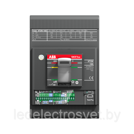 Авт. выкл. Tmax XT2 160/160A, 3P, 50кA, Ekip LS/I, Iт.р.=0,4...1Iн, Iэ.р.=1...10Iн, селективный