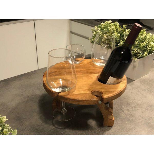 Винный столик, винница, столик для вина - складной "Темный Дуб" - фото 3 - id-p151711331