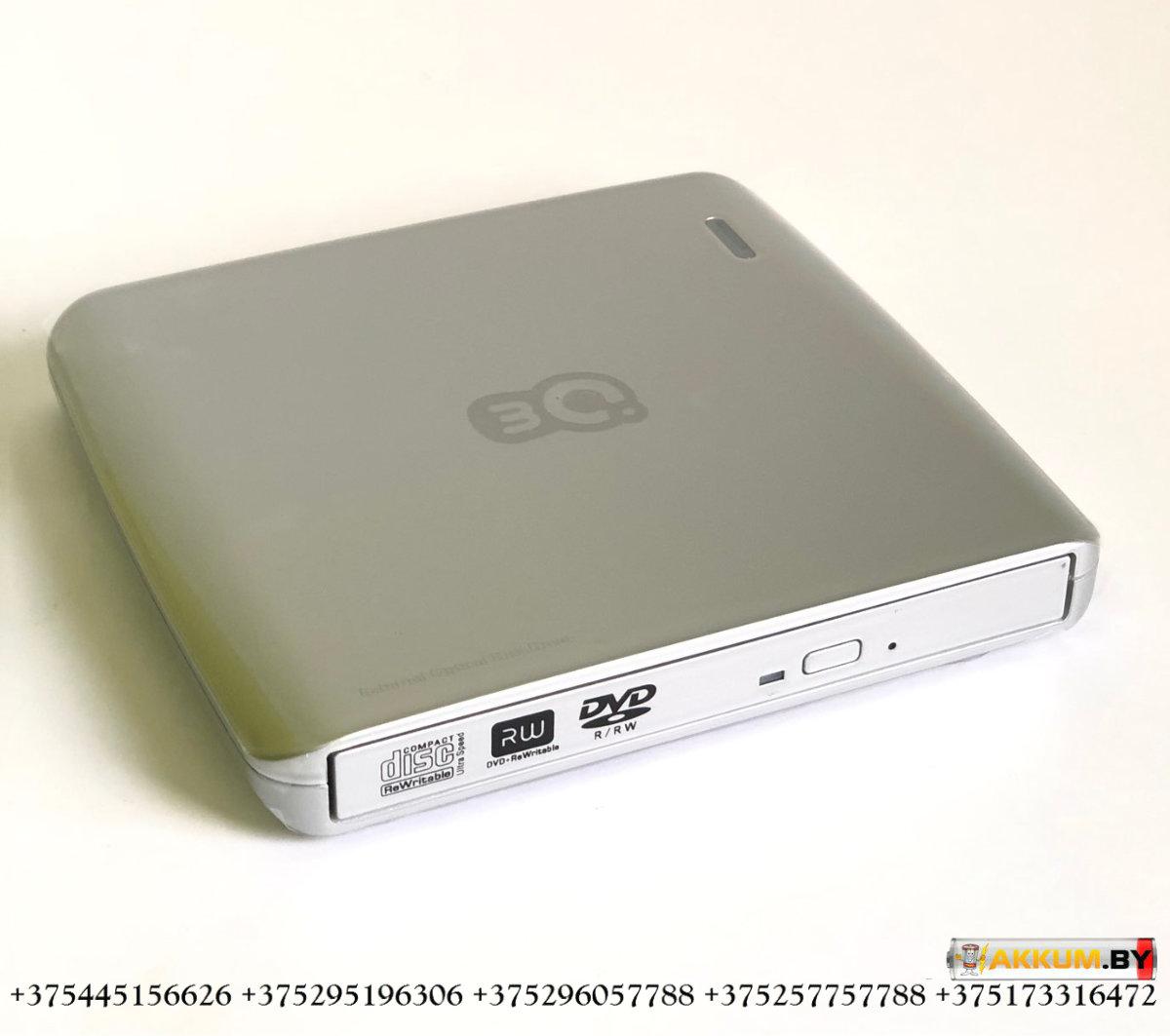 Внешний оптический накопитель CD привод 3Q Slim DVD RW Drive T115U-ES (USB 2.0, серебристый) - фото 1 - id-p151900597