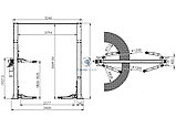 TS-1114 подъемник 4 т, 2-х ст. электрогидравлический, фото 3