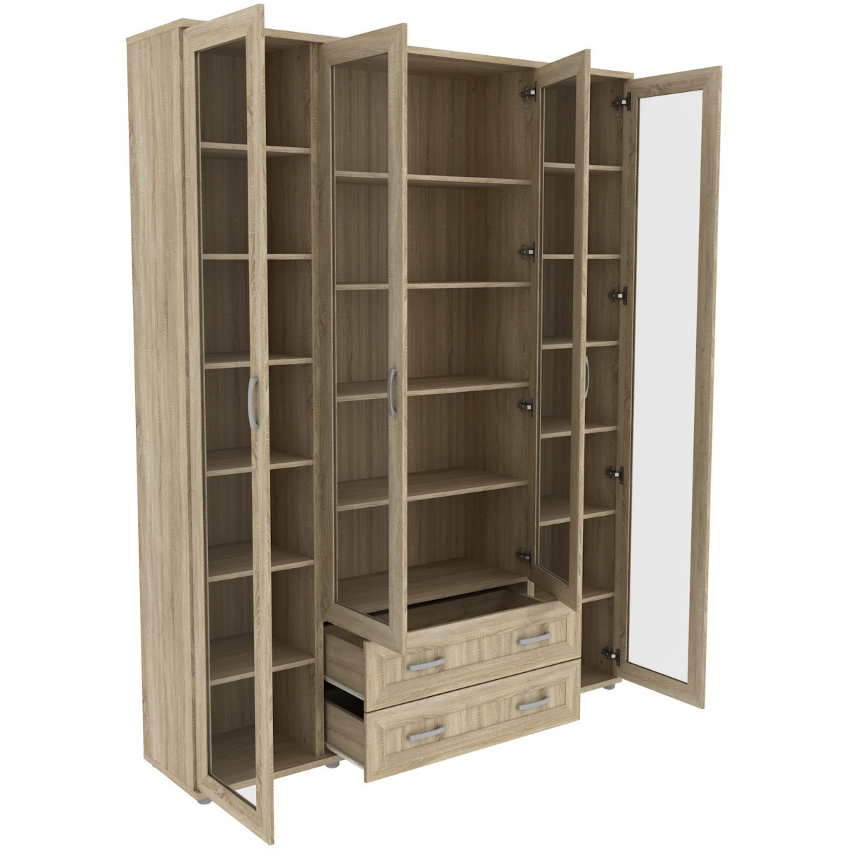 Шкаф для книг 504.04 модульная система Гарун (3 варианта цвета) фабрика Уют сервис - фото 4 - id-p152577823