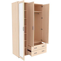 Шкаф для одежды с зеркалом 513.08 модульная система Гарун (3 варианта цвета) фабрика Уют сервис, фото 2