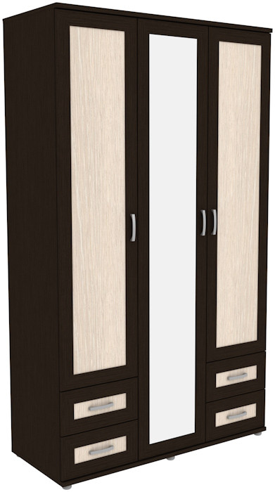 Шкаф для одежды с зеркалом 513.10 модульная система Гарун (3 варианта цвета) фабрика Уют сервис - фото 3 - id-p152579542