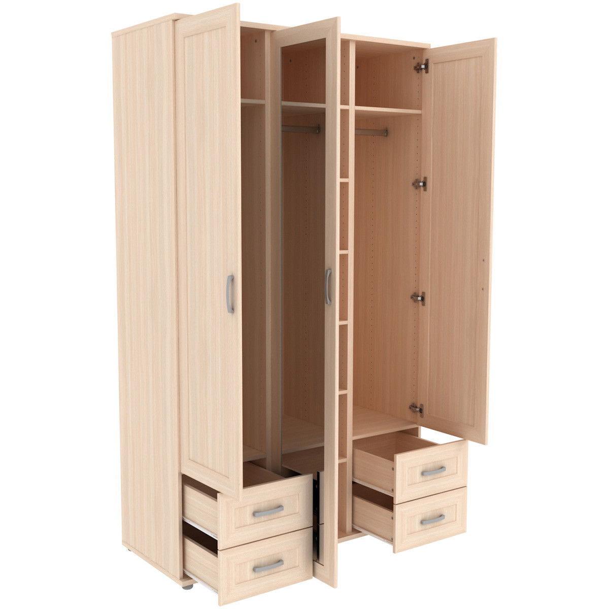 Шкаф для одежды с зеркалом 513.10 модульная система Гарун (3 варианта цвета) фабрика Уют сервис - фото 4 - id-p152579542