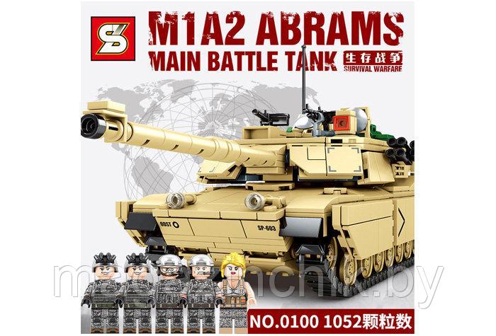 Конструктор Основной боевой танк M1A2 Абрамс SY0100,1052 дет., аналог Лего - фото 5 - id-p152579969